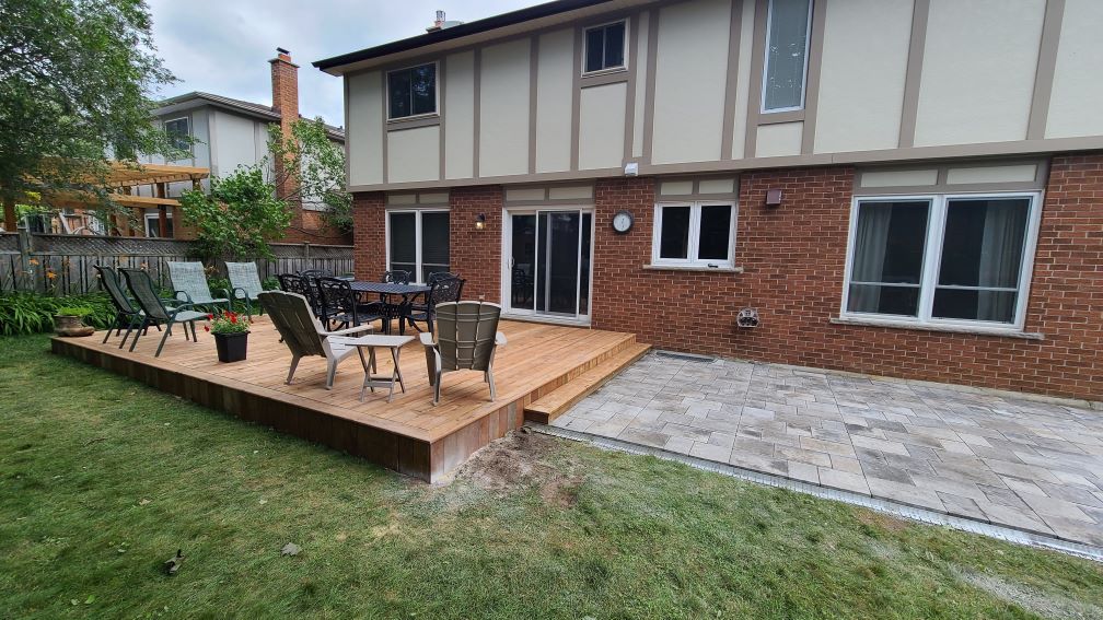 Chris and Mary Ann finished hardscape and patio in their backyard